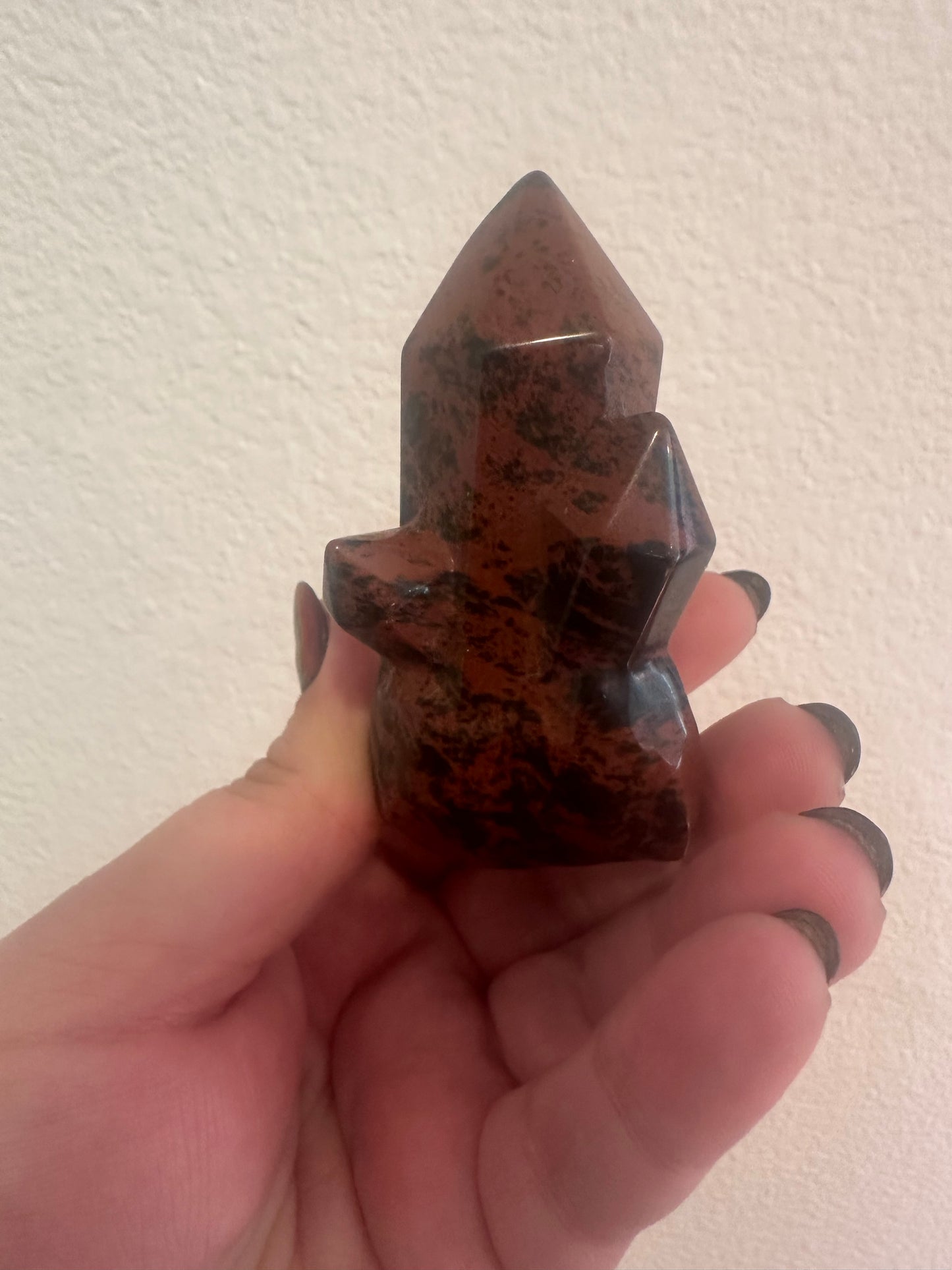 Mahogany Obsidian Cluster Carving