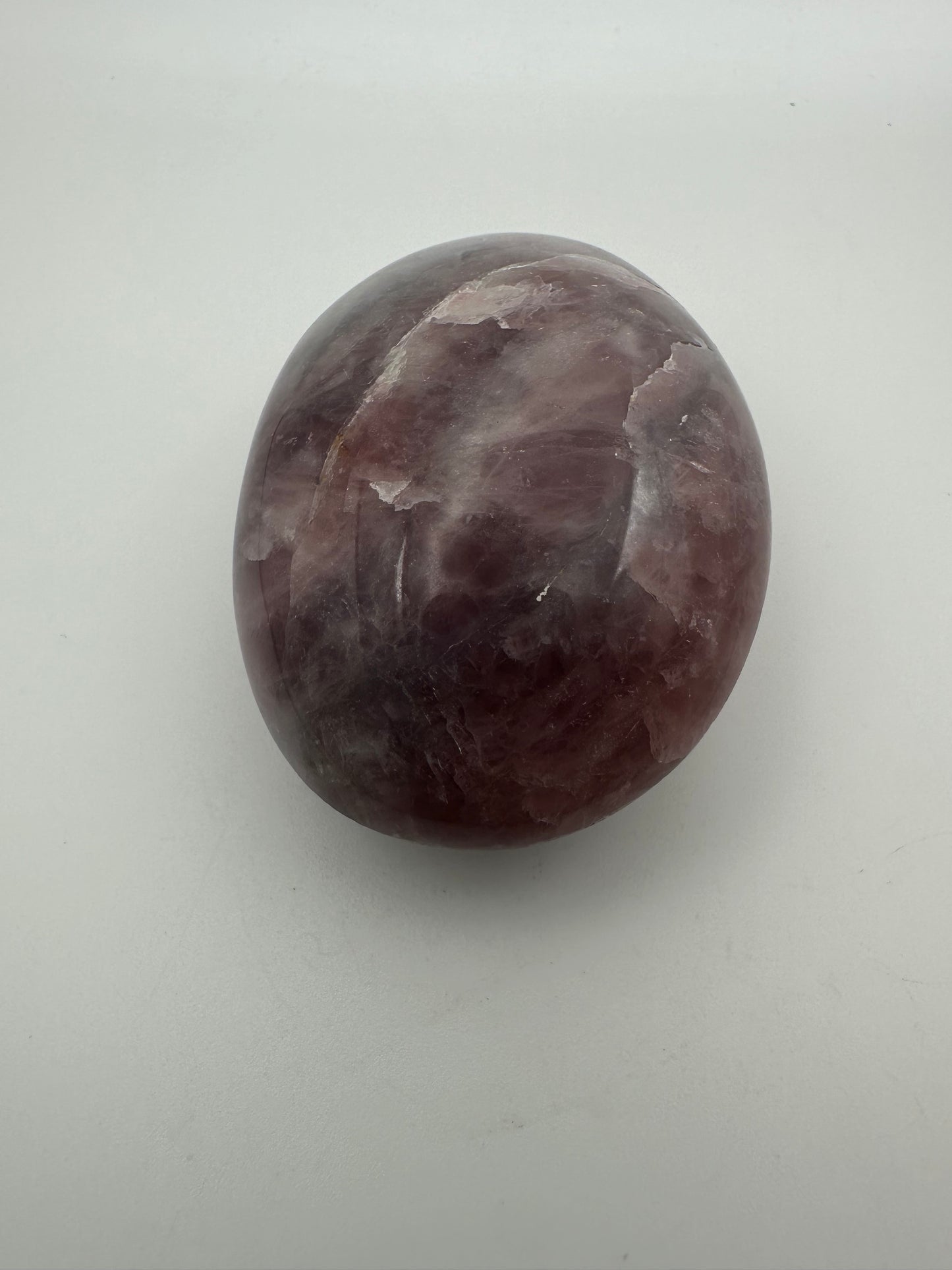 XL Lavender Rose Quartz Palm Stone