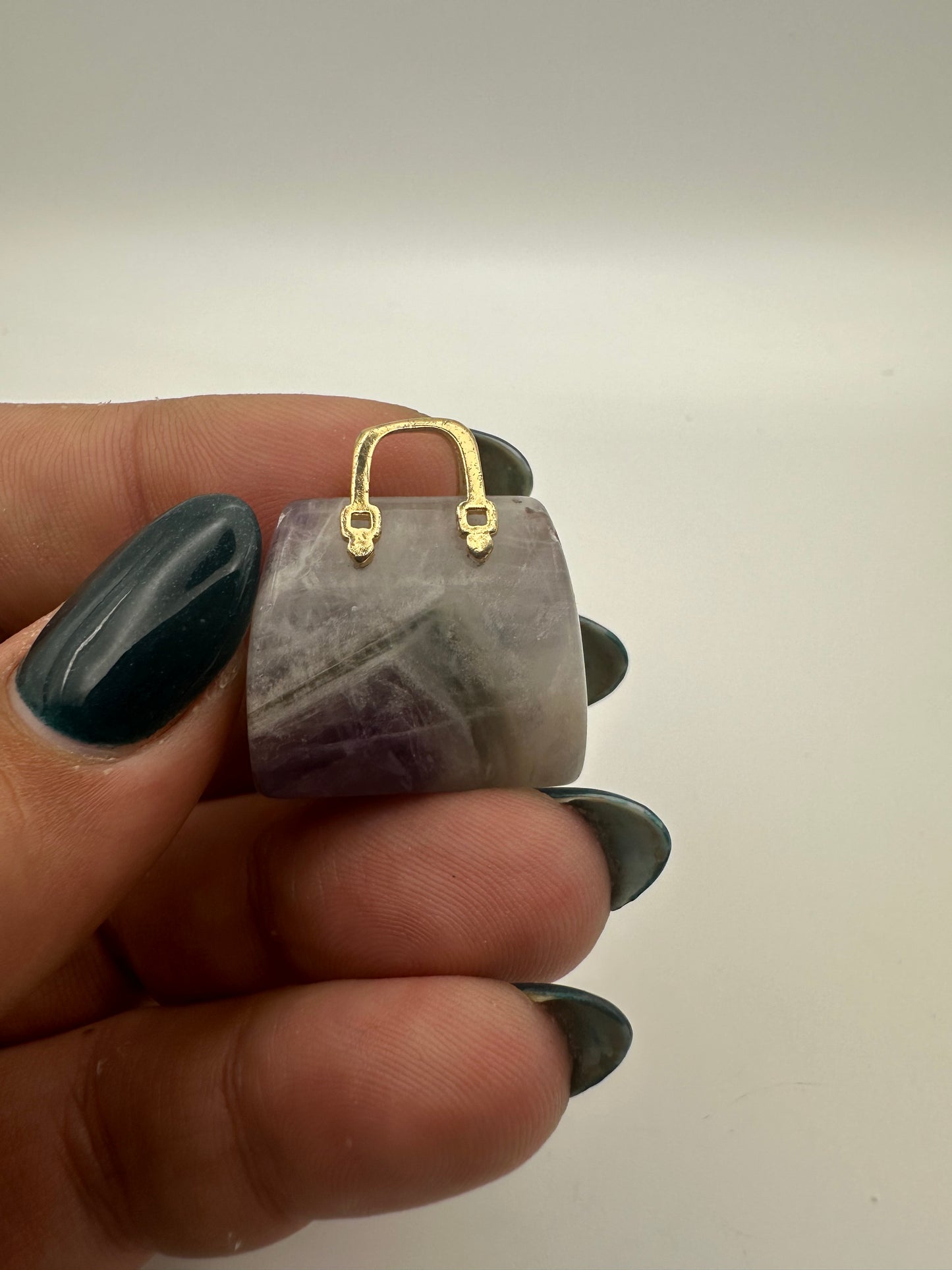 Dream Amethyst Mini Purse Carving