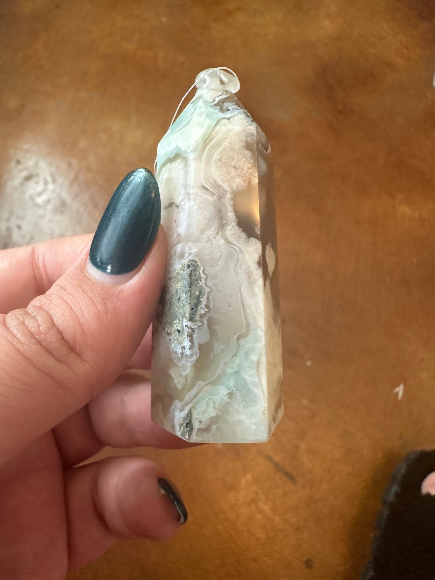 Green Flower Agate Point