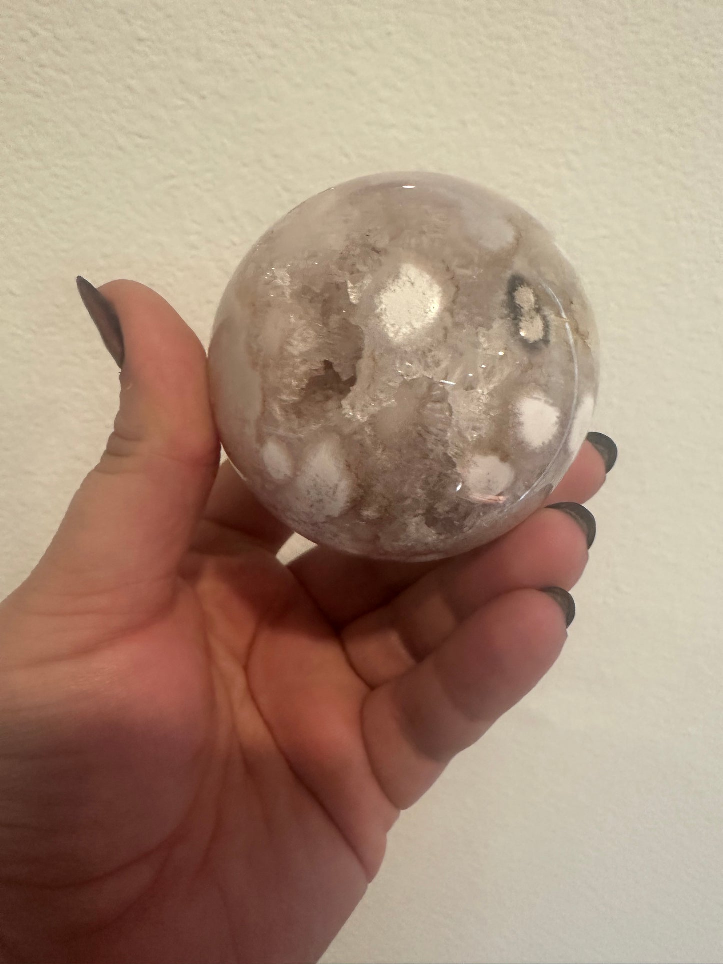Pink Amethyst Flower Agate Sphere