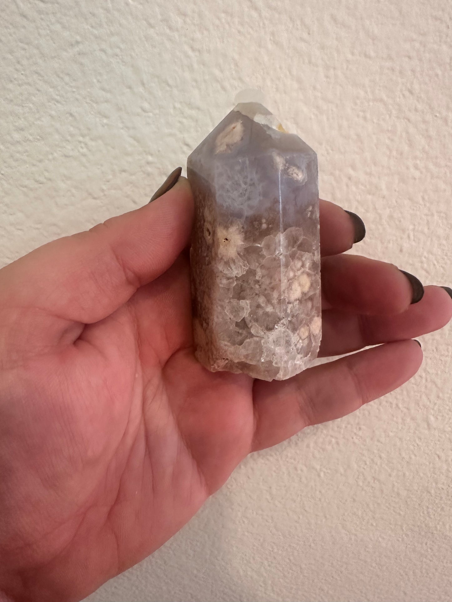 Purple/Pink Amethyst Flower Agate Point
