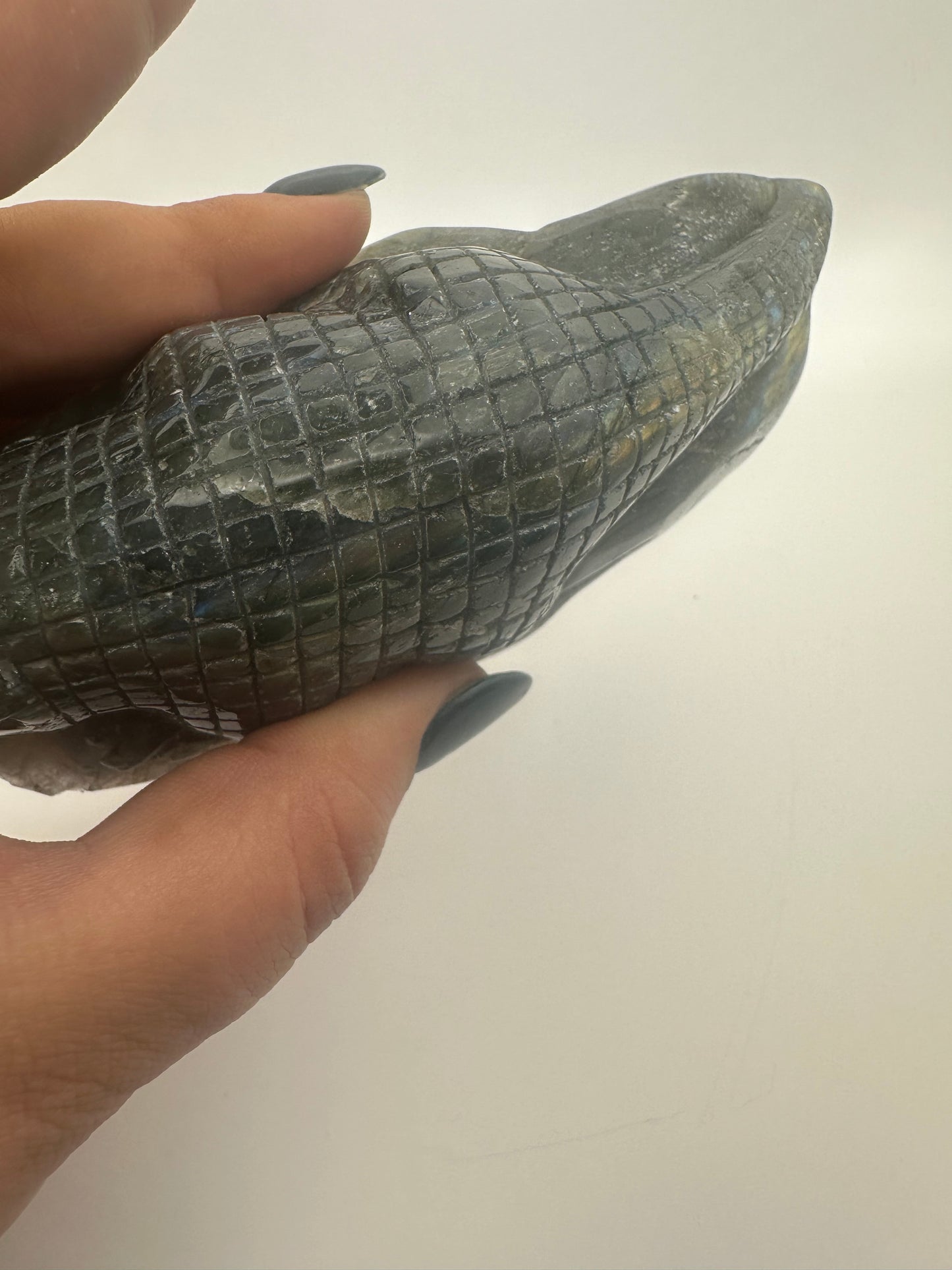 Labradorite Alligator Carving