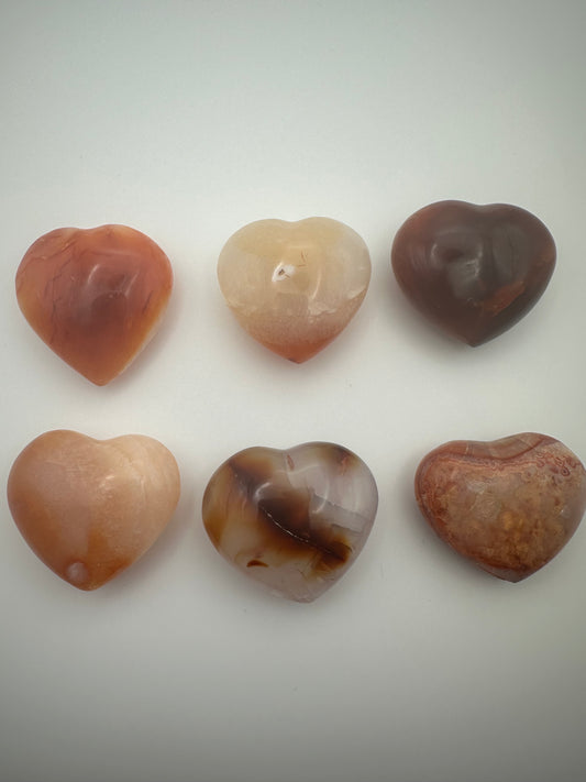 Carnelian Mini Hearts