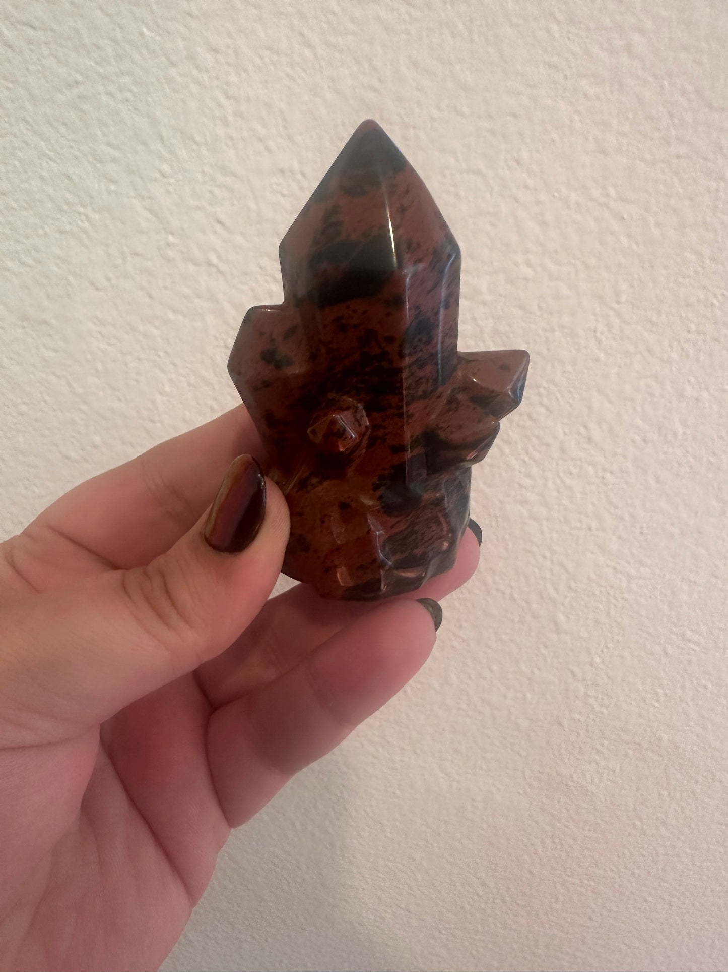 Mahogany Obsidian Cluster Carving