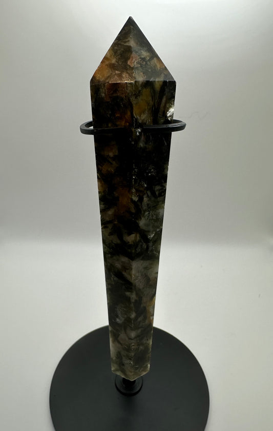 Yellow Moss Agate Wand
