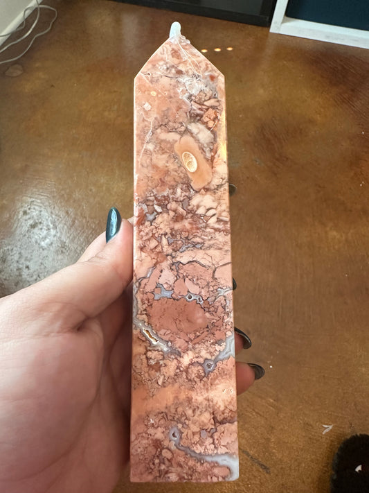 Cotton Candy Agate Tower