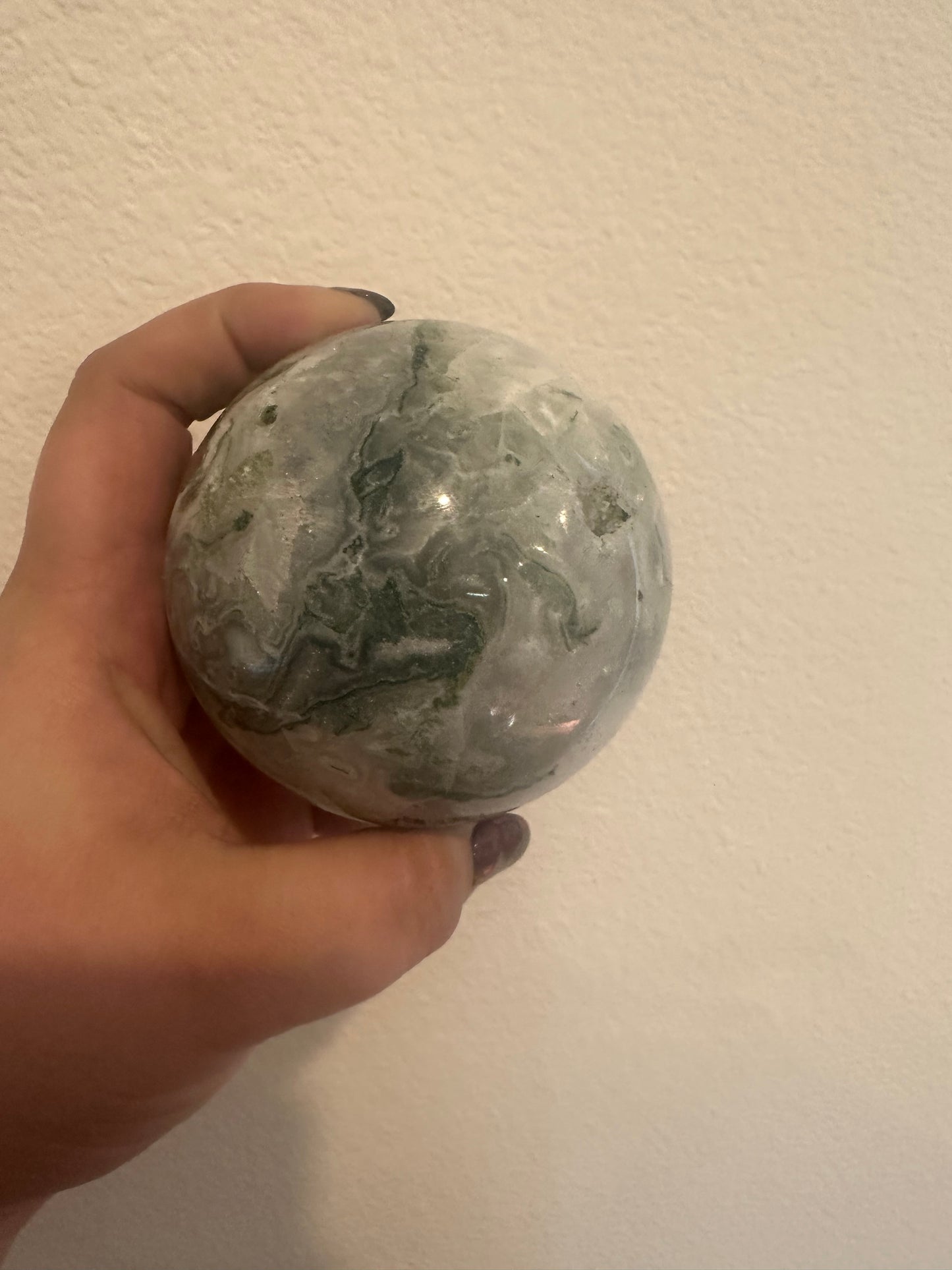 Large Moss Agate Sphere