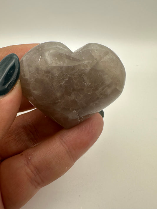 Blue Rose Quartz Heart Carving