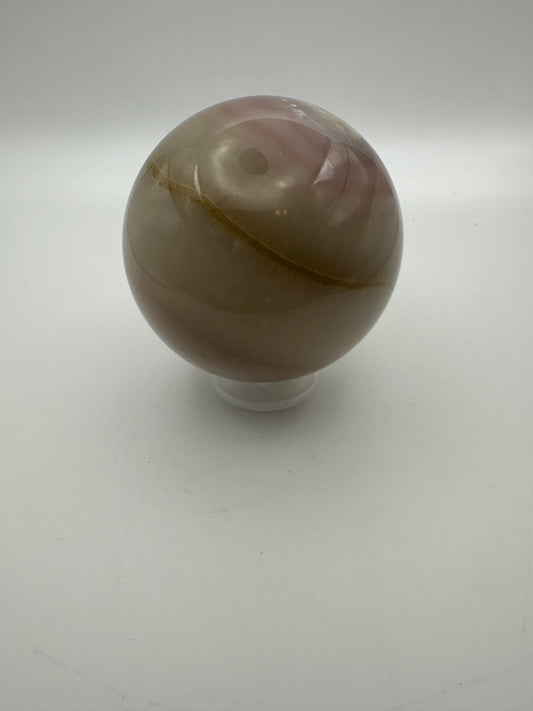 Pink Pistachio Calcite Sphere