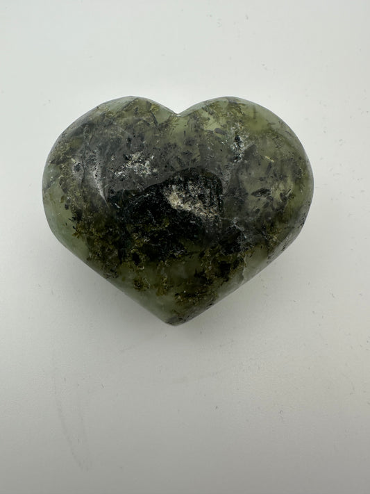 Prehnite Heart Carving