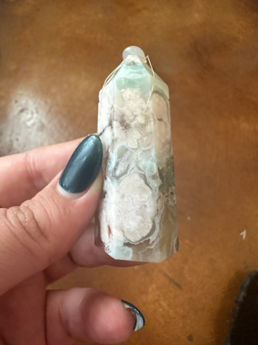 Green Flower Agate Point