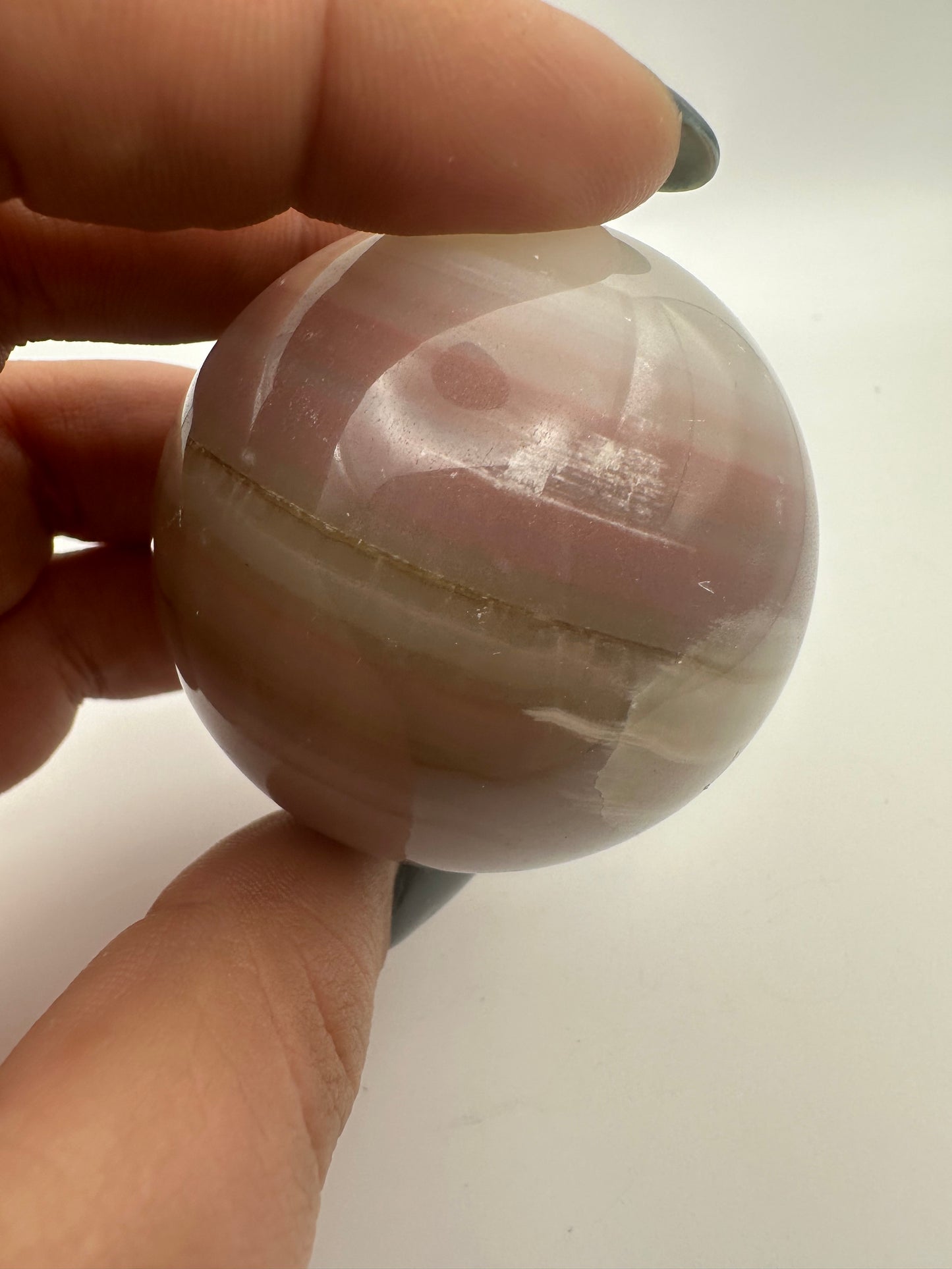 Pink Pistachio Calcite Sphere