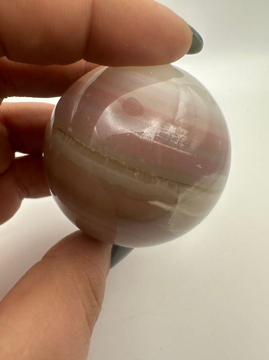 Pink Pistachio Calcite Sphere