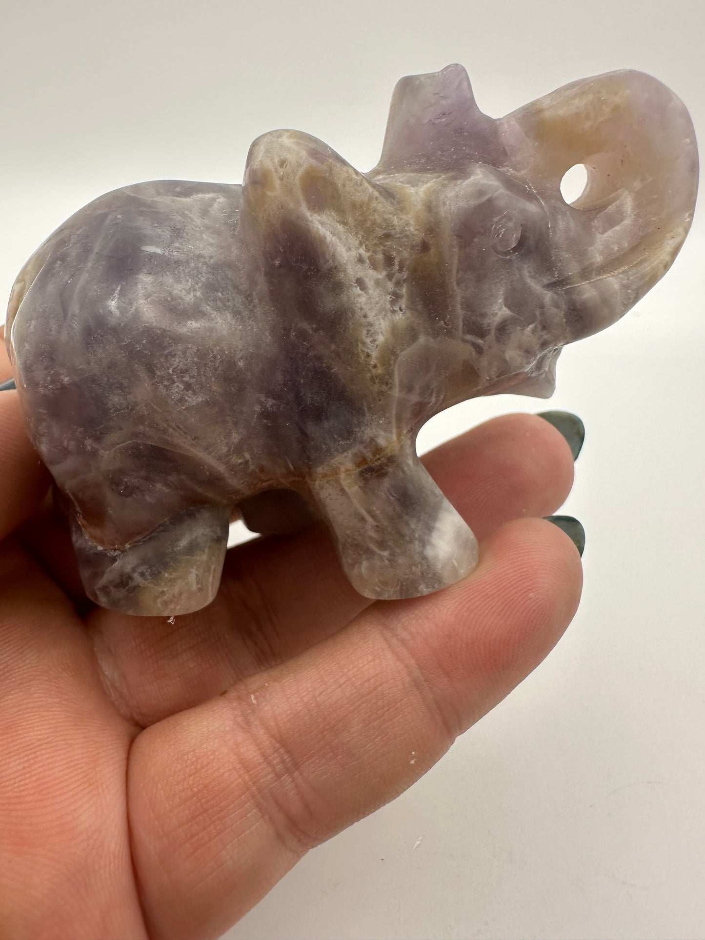 Dream Amethyst Elephant Carving
