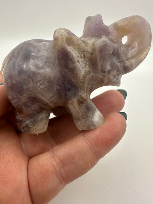 Dream Amethyst Elephant Carving