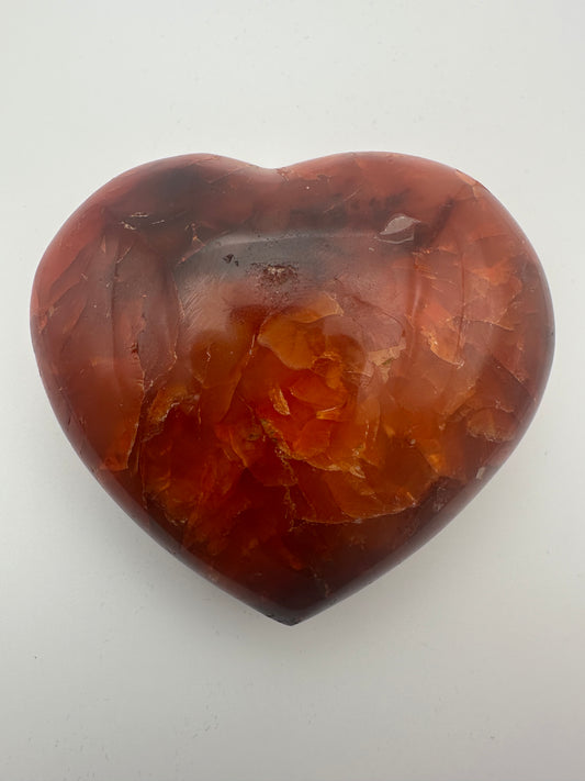 Carnelian Puffy Heart