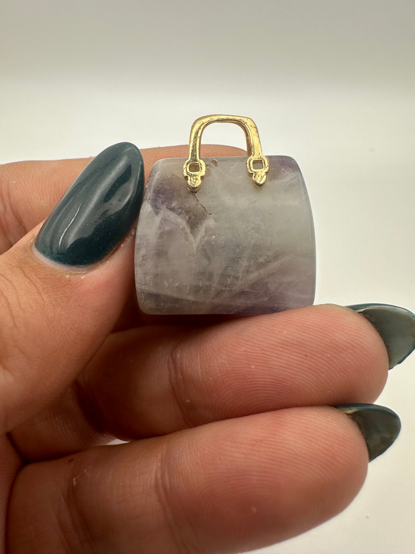 Dream Amethyst Mini Purse Carving