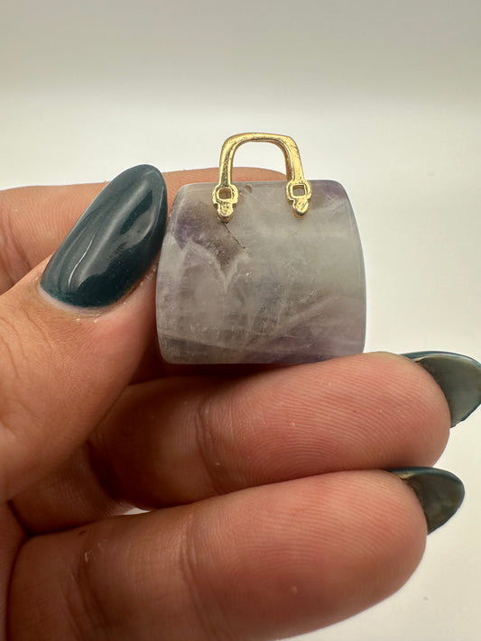 Dream Amethyst Mini Purse Carving