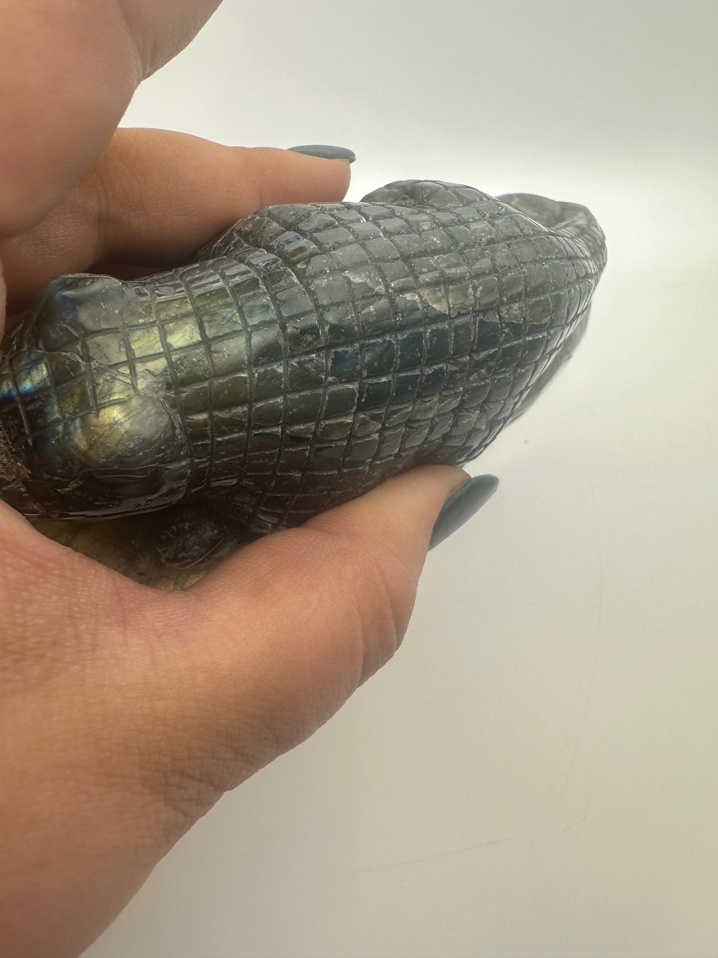 Labradorite Alligator Carving