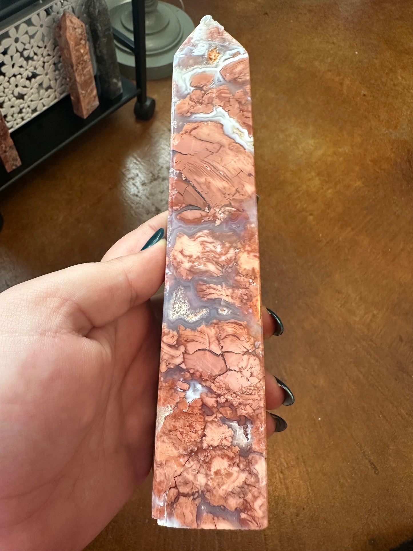 Cotton Candy Agate Tower