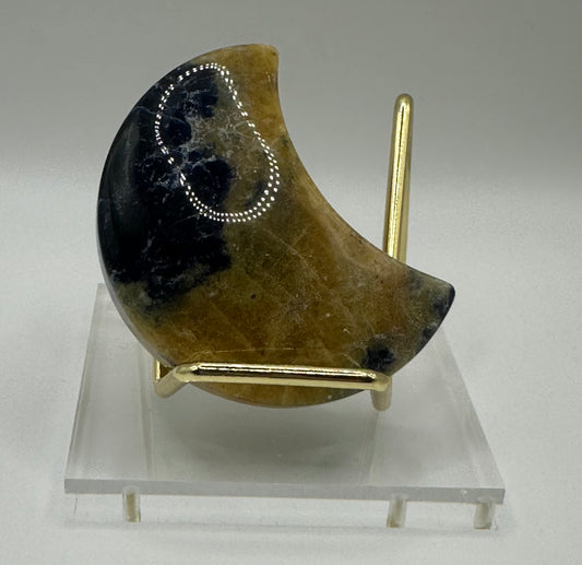 Sodalite Moon Carving