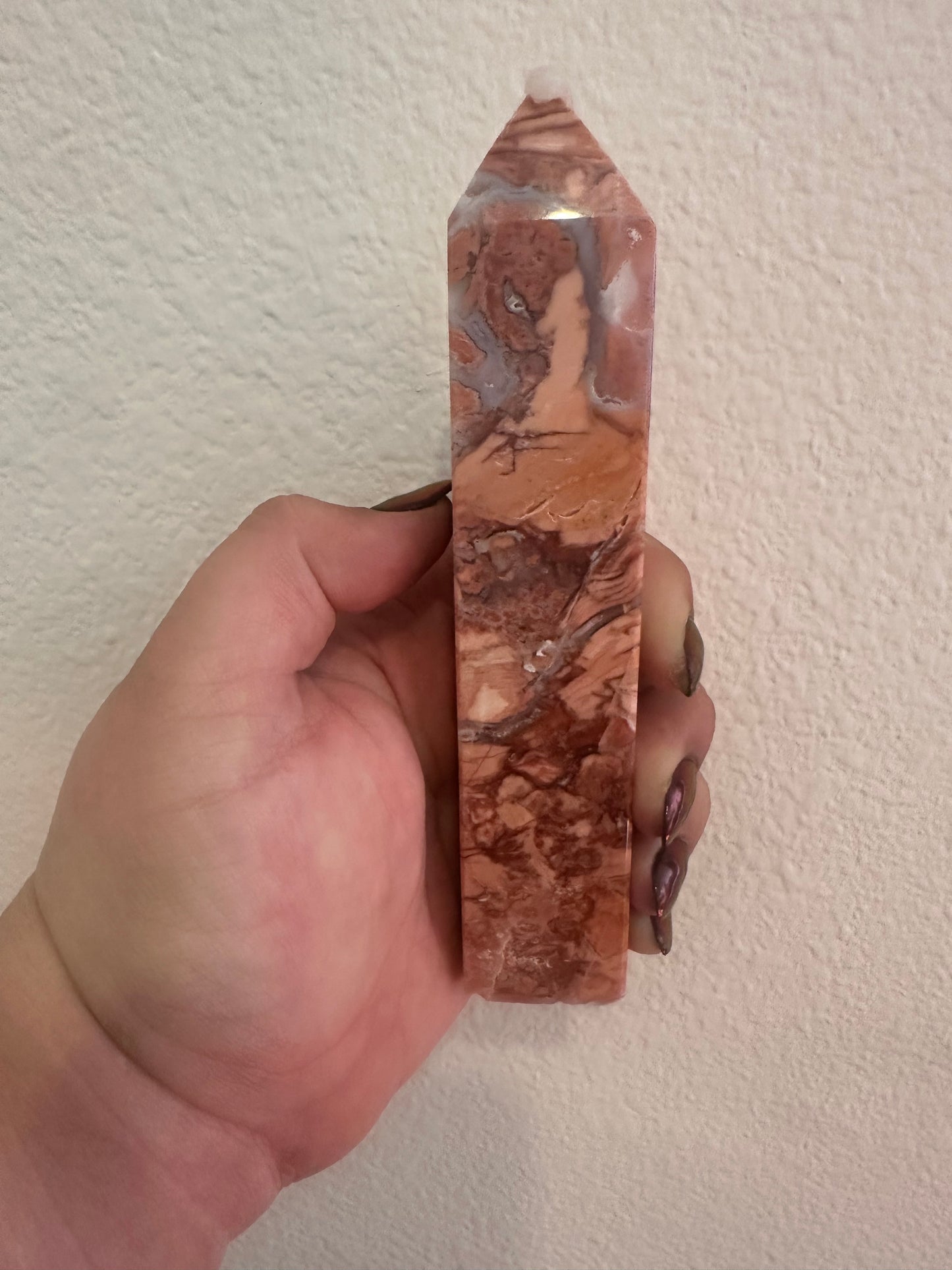 Cotton Candy Agate Tower