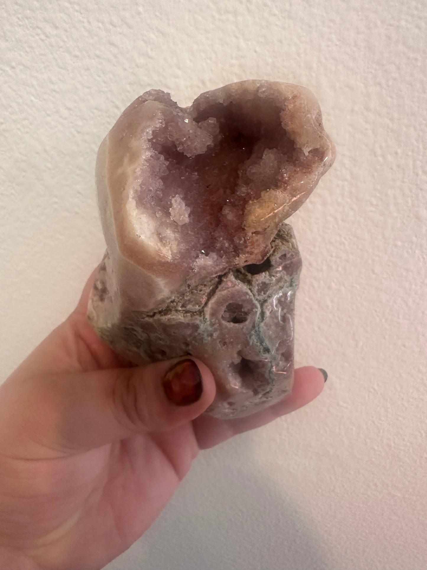 Pink Amethyst Flower Agate Specimen