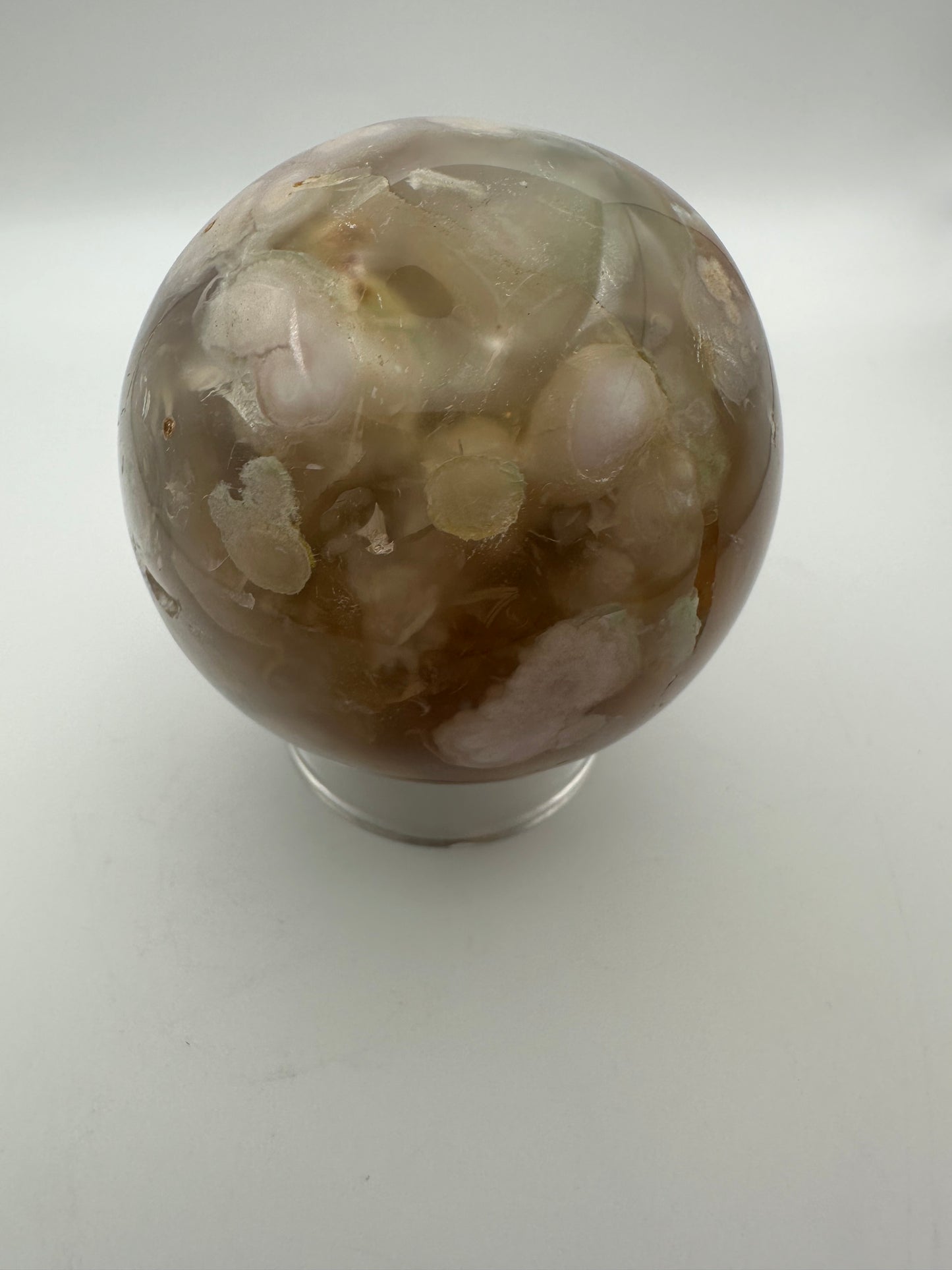 Green Flower Agate Sphere