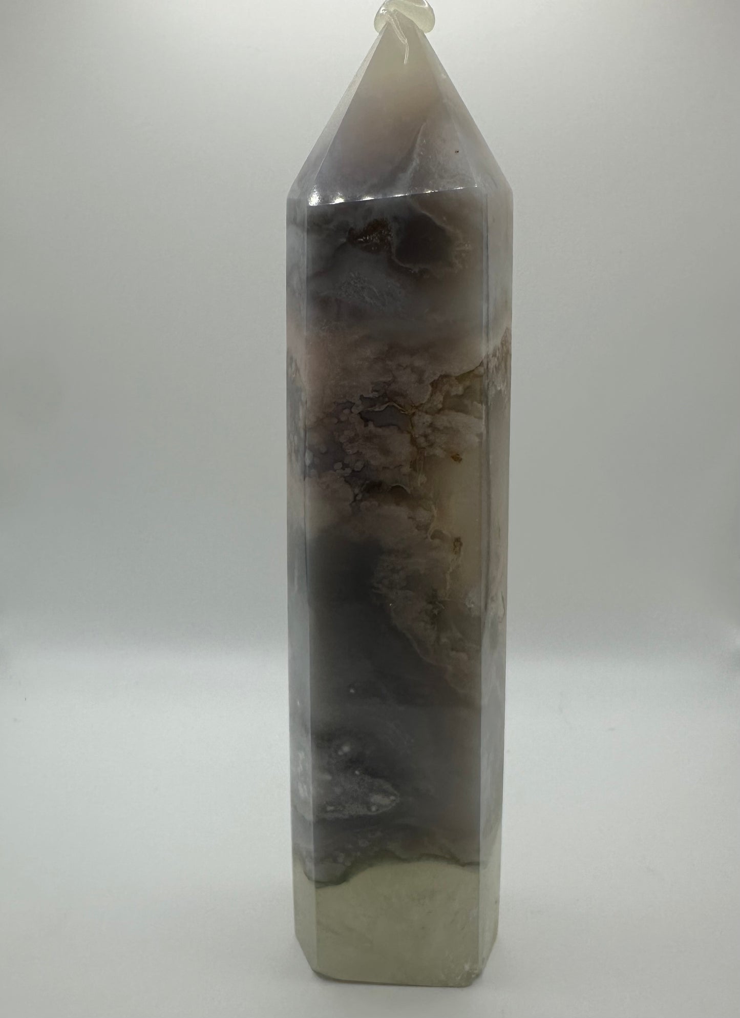 Pink/Green Amethyst Flower Agate Tower