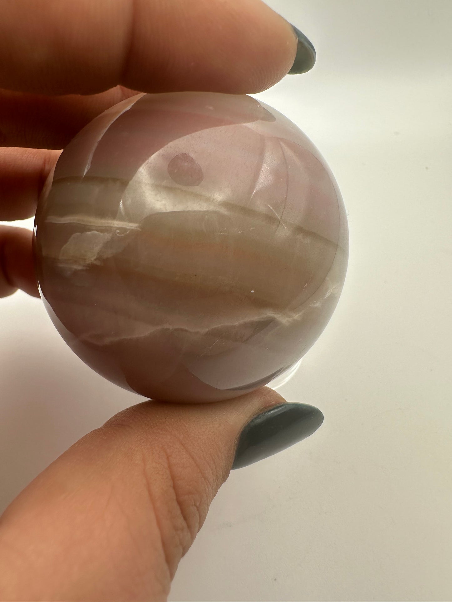 Pink Pistachio Calcite Sphere