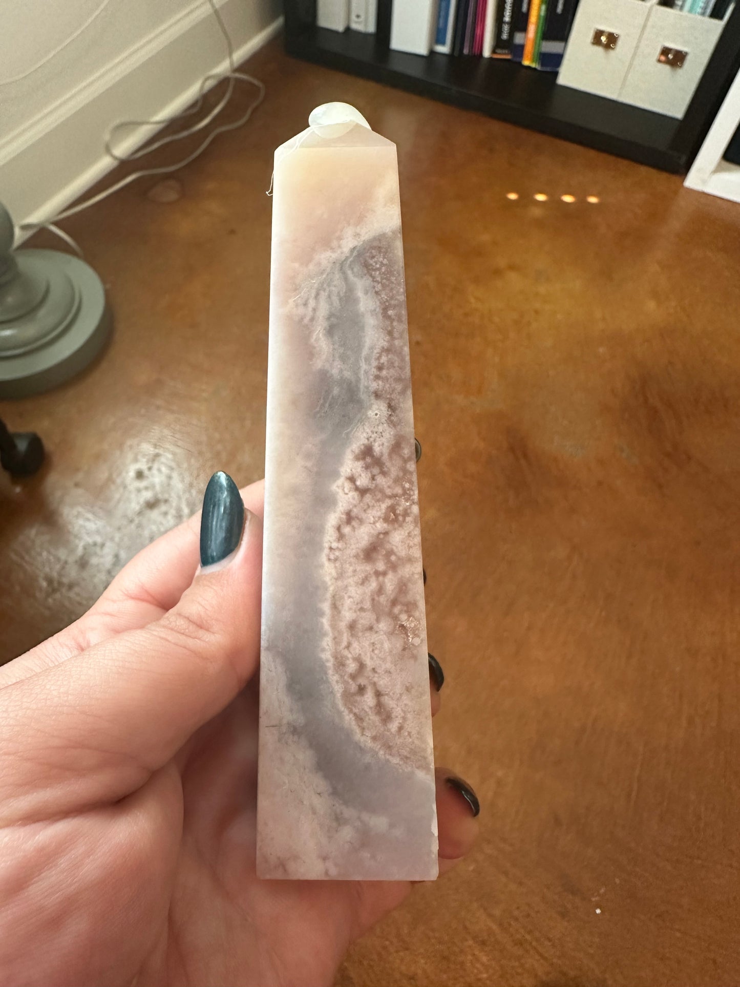 Pink Amethyst Flower Agate Tower