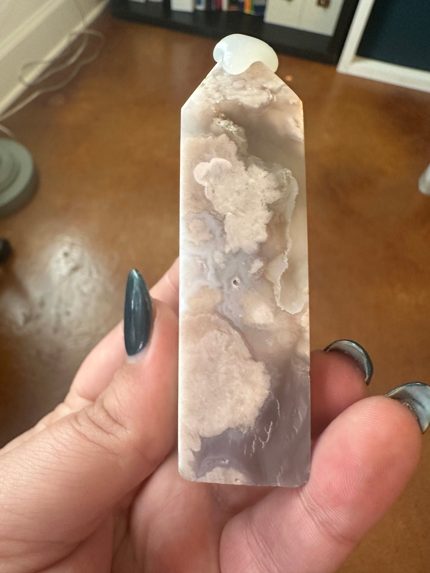 Pink Amethyst Flower Agate Point