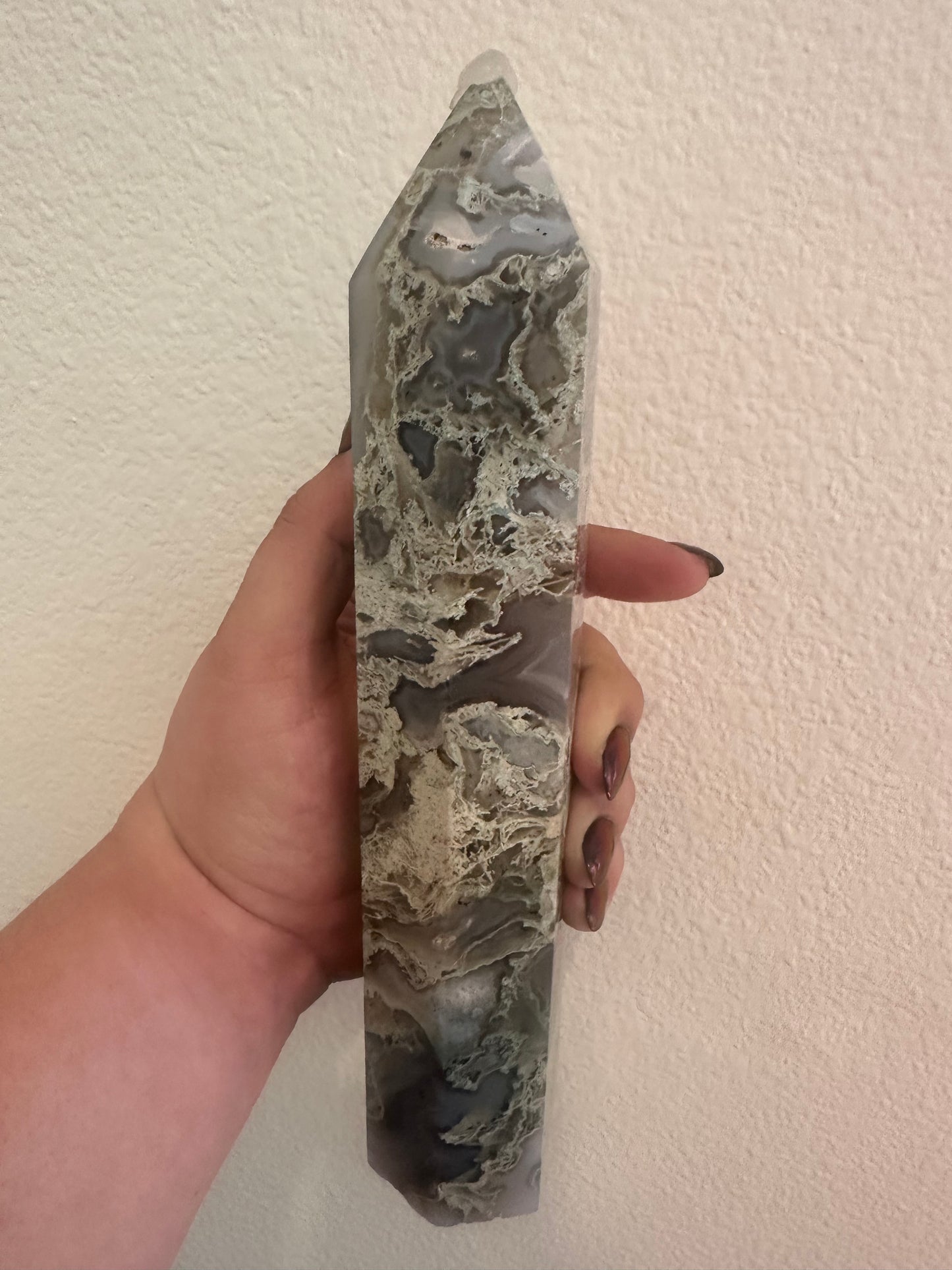 XL Moss Agate Tower