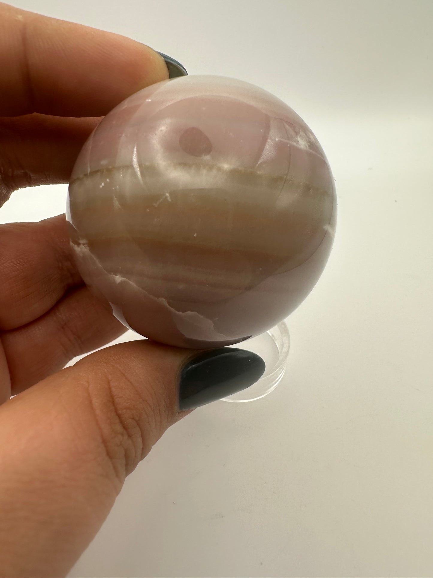 Pink Pistachio Calcite Sphere